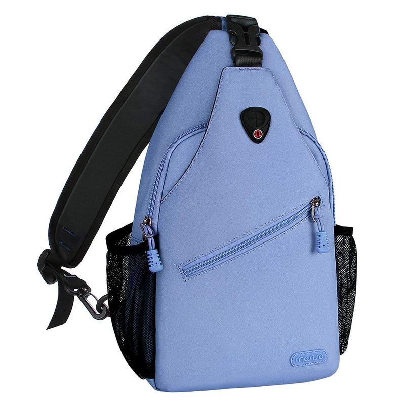 [Australia - AusPower] - MOSISO Sling Backpack, Multipurpose Crossbody Shoulder Bag Travel Hiking Daypack Airy Blue 