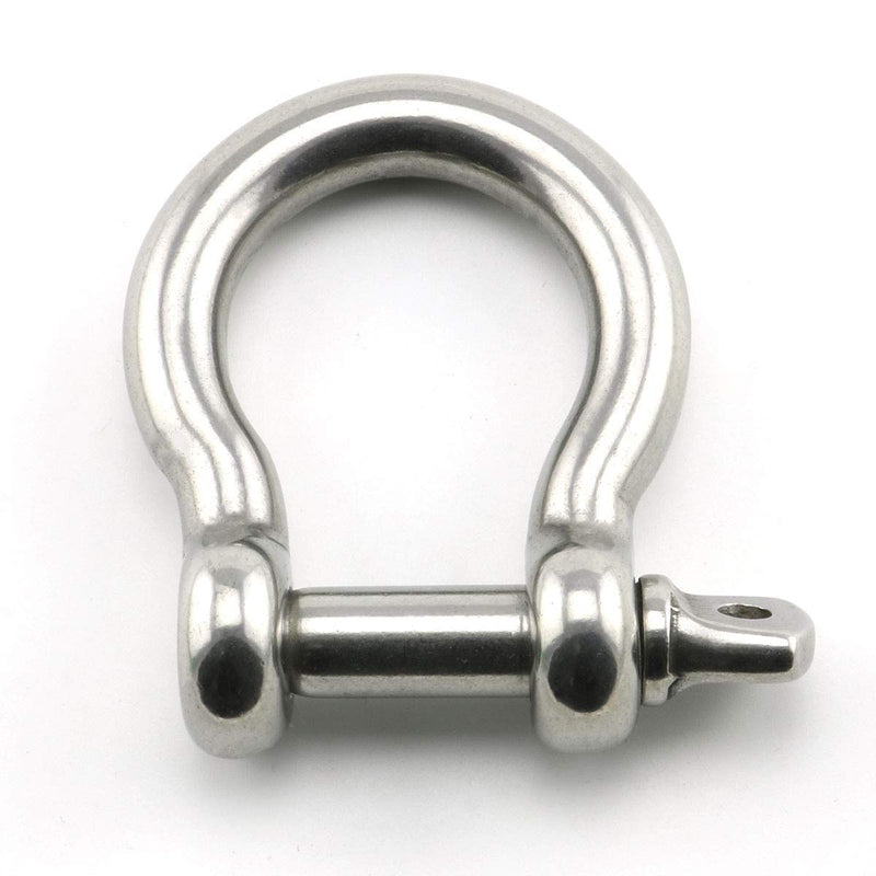 [Australia - AusPower] - Heyous 1/2 Inch 12mm Screw Pin Anchor Shackle Stainless Steel Heavy Duty Bow Shape Load Clamp for Chains Wirerope Lifting Paracord Outdoor Camping Survival Rope Bracelets 
