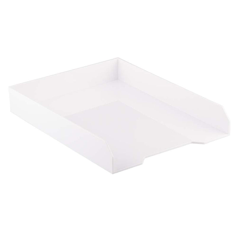 [Australia - AusPower] - JAM PAPER Stackable Paper Trays - White - Desktop Document, Letter, File Organizer Tray - Sold Individually Pack of One (1) Tray 