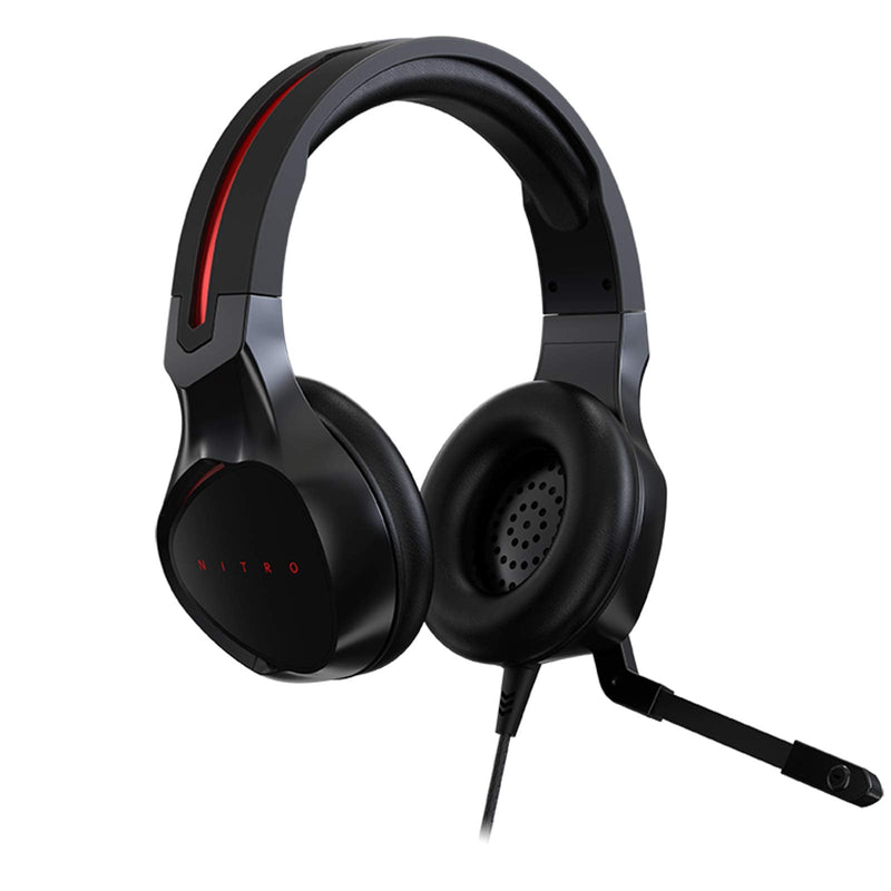 [Australia - AusPower] - Acer Nitro Gaming Headset with Flexible Omnidirectional Mic, Adjustable Headband Nitro Headset 