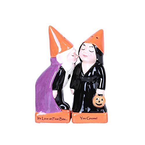 [Australia - AusPower] - Pacific Giftware Hugging Halloween Gnomes Magnetic Ceramic Salt and Pepper Shakers Set 