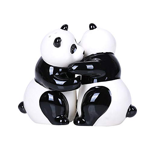 [Australia - AusPower] - Pacific Giftware Hugging Panda Magnetic Ceramic Salt and Pepper Shakers Set 