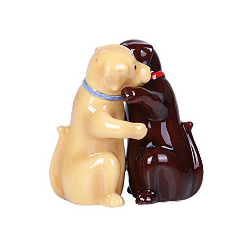 [Australia - AusPower] - Pacific Giftware Hugging Labradors Magnetic Ceramic Salt and Pepper Shakers Set 