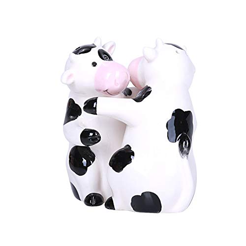 [Australia - AusPower] - Pacific Giftware Hugging Cows Magnetic Ceramic Salt and Pepper Shakers Set 