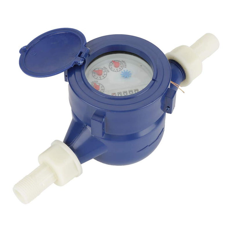 [Australia - AusPower] - Plastic Cold Water Meter, DN15 Garden Home Cold Water Meter Single Water Flow Wet Table Measuring Tool 