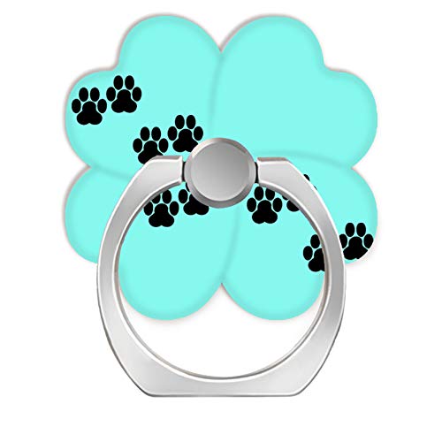 [Australia - AusPower] - LoveStand-Cell Phone Ring Holder 360 Degree Finger Ring Stand for Smartphone Tablet and Car Mount-Animal paw Prints Turquoise 