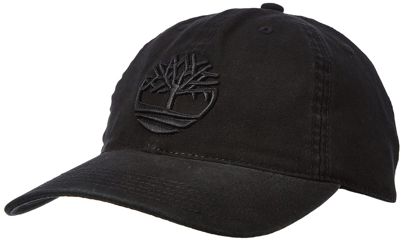 [Australia - AusPower] - Timberland Men's Cotton Canvas Baseball Cap One Size Black/Logo 