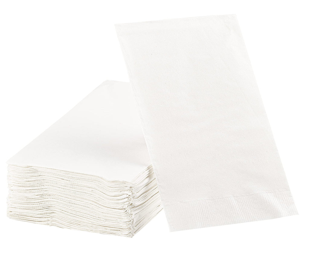 [Australia - AusPower] - SparkSettings Big Party Pack Tableware 2 Ply Guest Towels Hand Napkins Paper Soft and Absorbent Decorative Hand Towels for Kitchen and Parties 40 Pieces Frosty White 