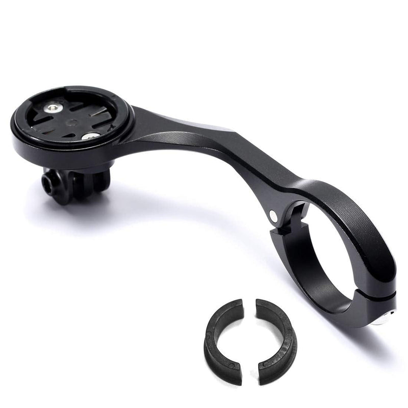 [Australia - AusPower] - Dymoece Aluminium Alloy Out Front Bicycle Computer Combo Handlebar Mount for Garmin Edge 200 500 510 520 800 810 820 1000 1030 and Sport Action Camera,Compatible Handlebar Sizes 31.8mm 25.4mm Black 