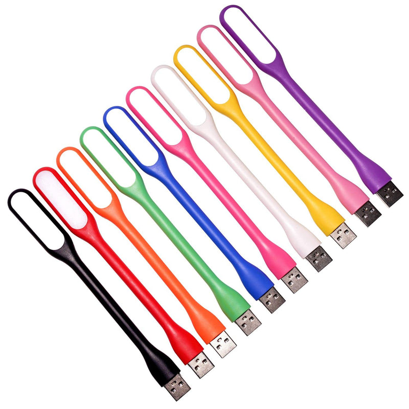 [Australia - AusPower] - EBYPHAN Mini USB Light for Keyboard, Flexible USB Laptop Light, Adjustable USB Lamp for Notebook Computer(Gooseneck Structure, LED Lighting Source, 10-Pack) 