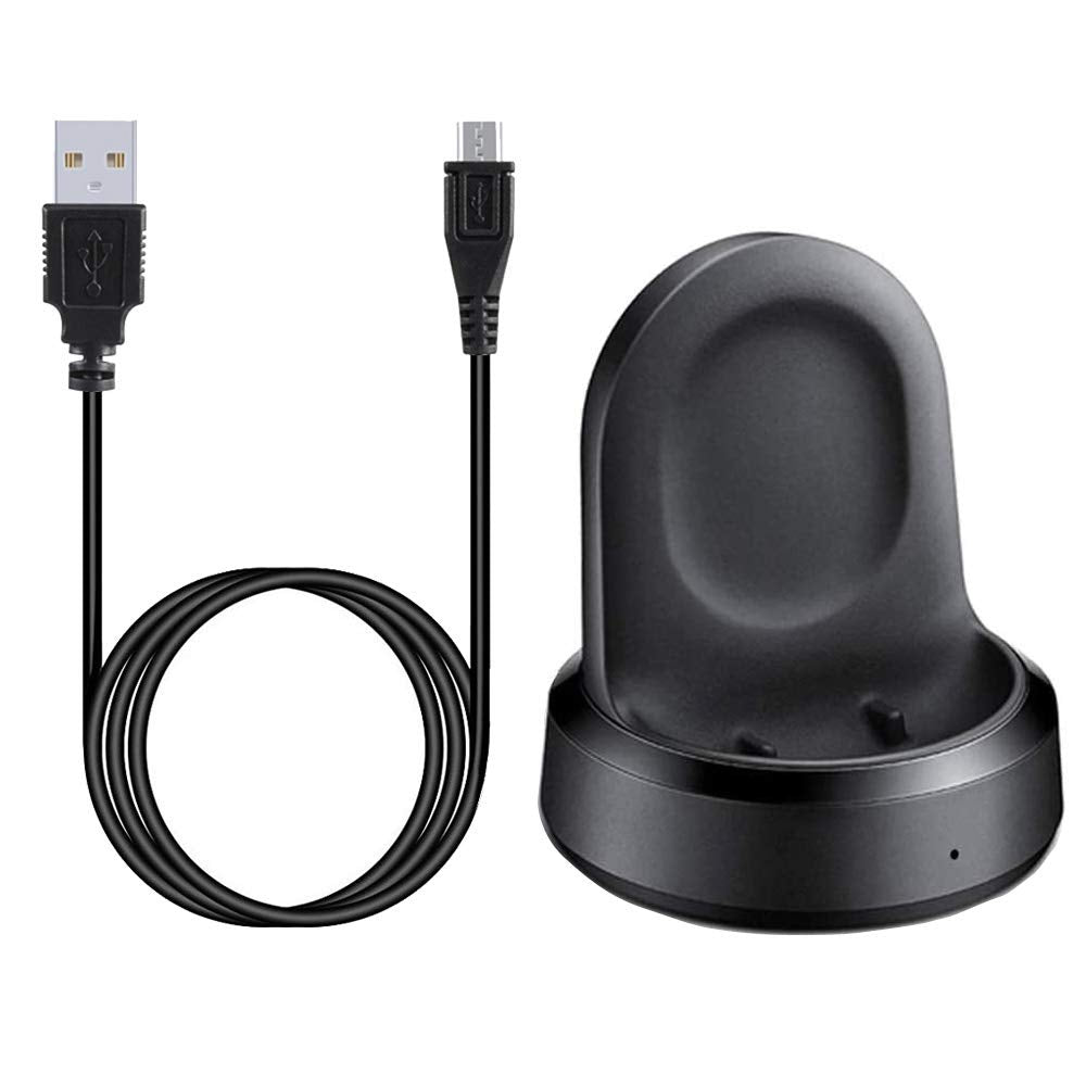 [Australia - AusPower] - Charger for Samsung Galaxy Watch 1 42mm/46mm, Replacement Charging Dock Cradle for Galaxy Watch SM-R800/R810/R815 Smart Watch (Black) 