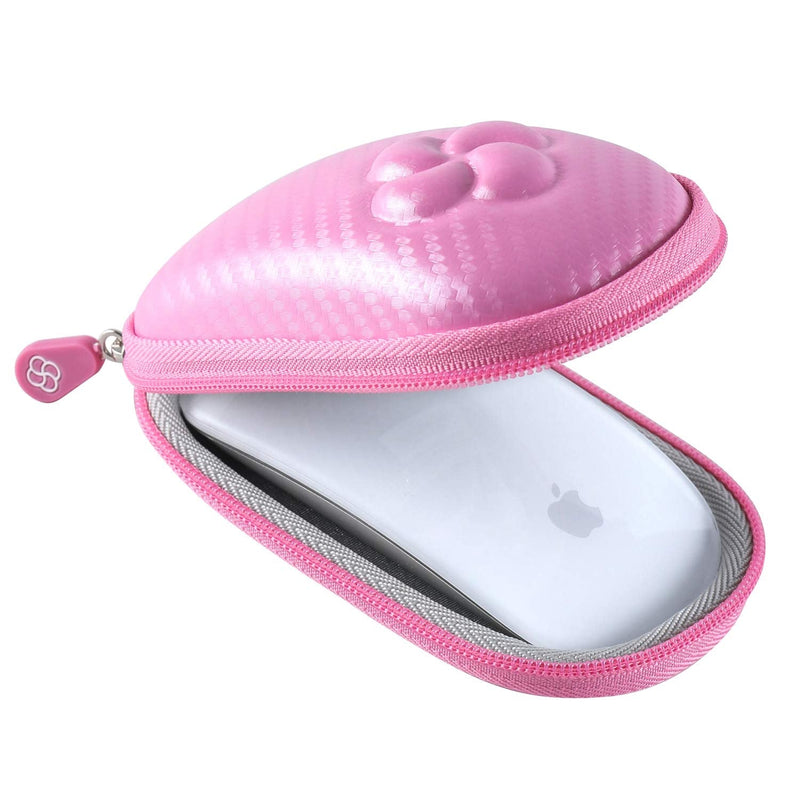 [Australia - AusPower] - Koonice Hard Case Compatible for Apple Magic Mouse (I and II 2nd Gen) Including Carabiner (Pink) Pink 