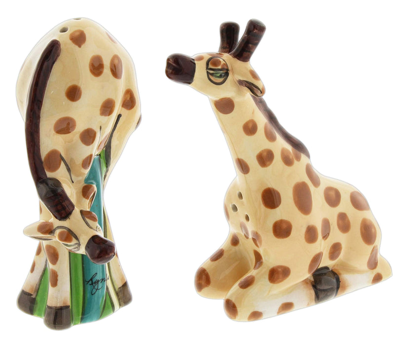 [Australia - AusPower] - Ceramic Giraffes Salt & Pepper Shaker Set 
