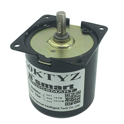 [Australia - AusPower] - Bringsmart 60ktyz 20rpm Ac Motor Low Noise Gearbox Electric Motor Barbecue High Torque Low Speed 110V Synchronous AC Reduction Motor (110V 20rpm) 110V 20rpm 