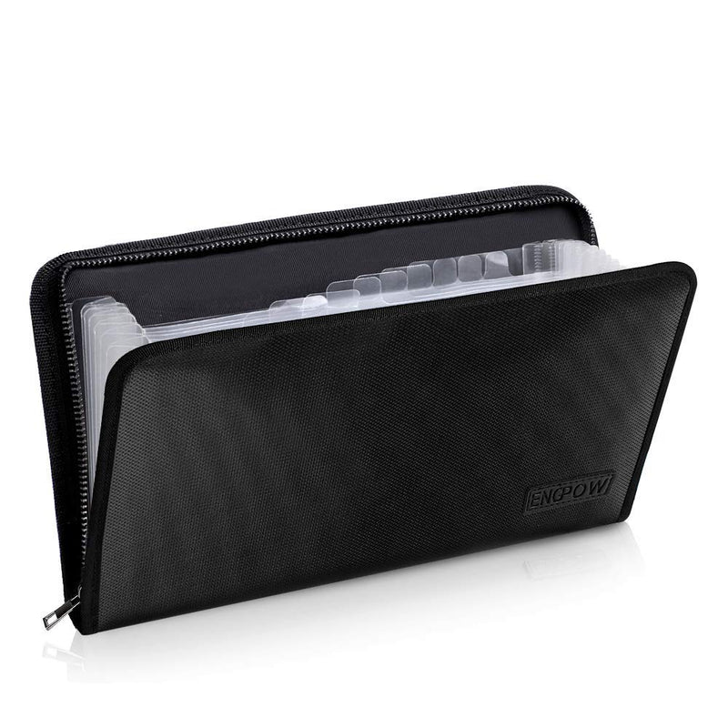 [Australia - AusPower] - Expanding File Folder Document Organizer Fireproof Money Bag A5 Size 13 Pockets Zipper Closure Portable Filing Wallet Holder Storage for Check,Bill,Receipts,Tickets(11.4" x 6.3") 