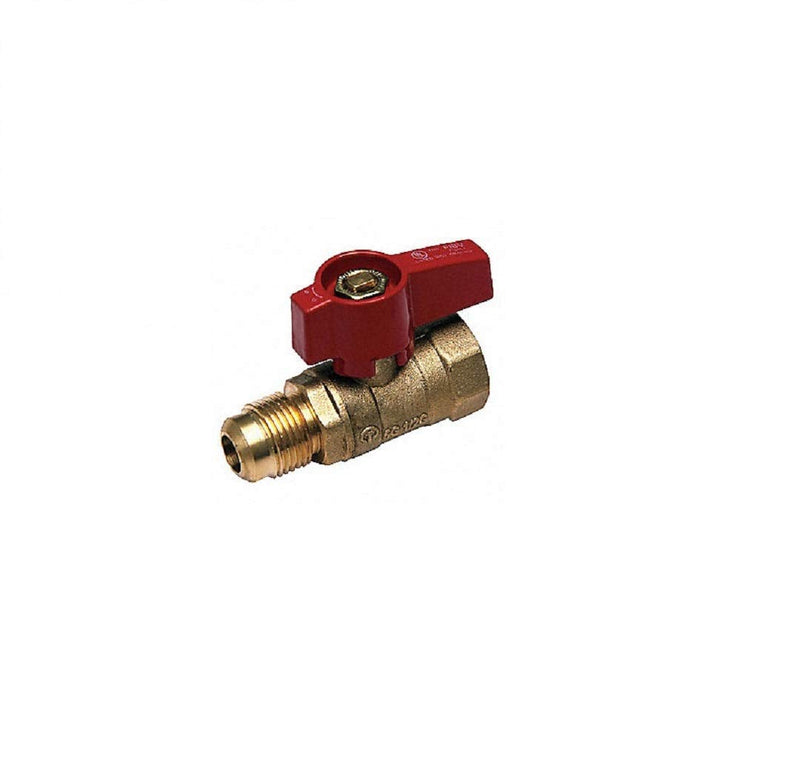 [Australia - AusPower] - EZ-Fluid 1/2-Inch FIP Female Thread NPT x 1/2" OD Flare Heavy Duty Brass Gas Shut Off Ball Valve,1/4 Turn Brass Gas Valves for Natural Gas,LP, Gas Line Fitting, Stove, Hot Water Heater more(1Pc) 1/2"FIP X 1/2" OD Flare 