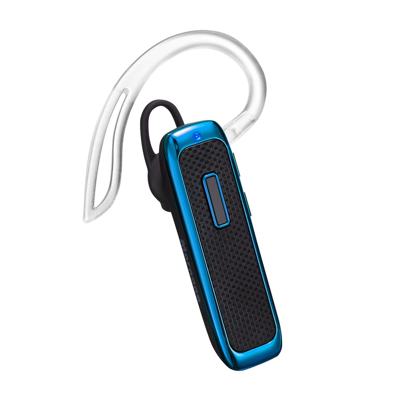 [Australia - AusPower] - Bluetooth Headset, Wireless Bluetooth Earpiece w/ 18 Hours Playtime and Noise Cancelling Mic,Ultralight Earbud Headphone Hands-Free Calls for iPhone Tablet Samsung Android Cell Phones Truck Driver Blue 