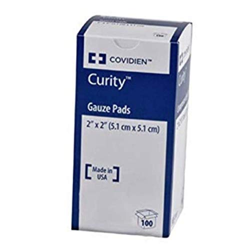 [Australia - AusPower] - Covidien Curity Gauze Sterile Pads, 2" x 2", Box of 100 