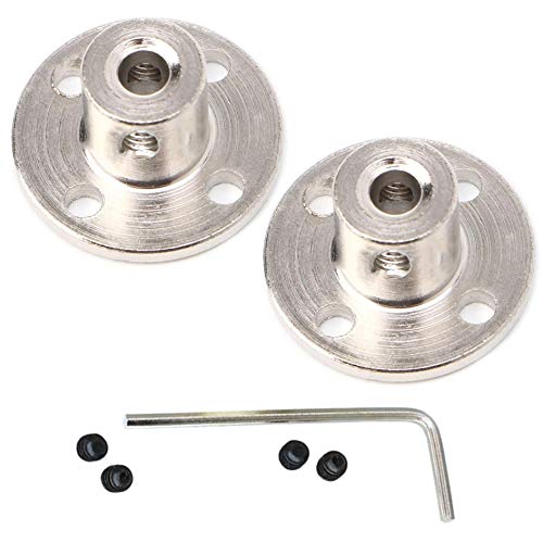[Australia - AusPower] - Magic&Shell 2-Pack 4mm Flange Shaft Coupling High Hardness Metal Axis Bearing Fittings DIY Model Accessory Rigid Flange Guide Shaft Coupler Motor Connector 
