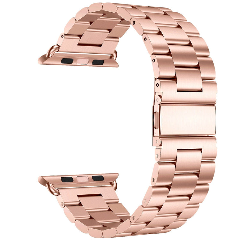 [Australia - AusPower] - VONTER Band Compatible for Apple Watch 42mm 44mm - Stainless Steel Metal Clasp Buckle Wrist Strap Smart Watch Band, Replacement Band for iWatch Series 4 44mm Series 3 42mm Series 1/2, Sport, Edition Classic/Rose Gold/42mm/44mm 