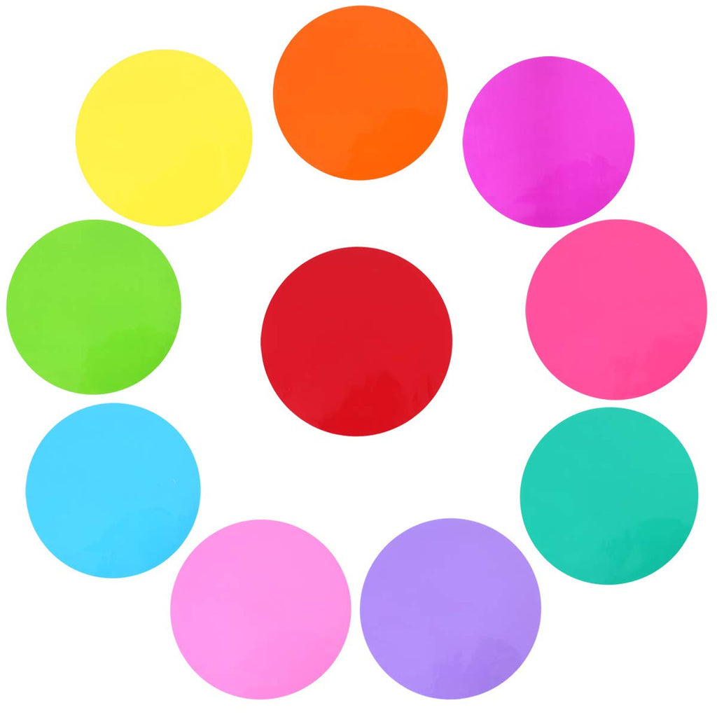 [Australia - AusPower] - Buytra 10 Pack 11.8" Colorful Dry Erase Circles for Classroom Tables Desk, White Board Marker Removable Vinyl Dot Circle Set Wall Decals for Students, Teachers 