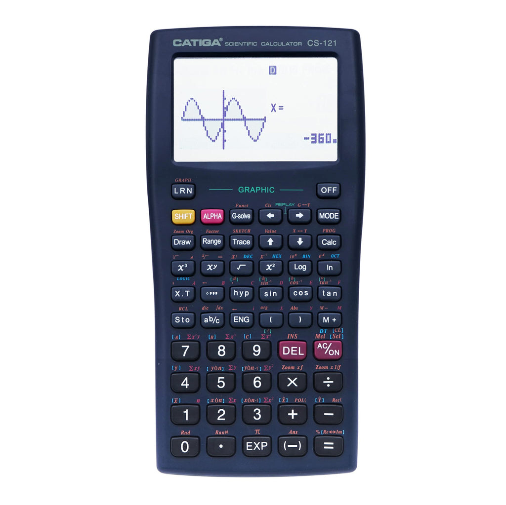 [Australia - AusPower] - CATIGA CS-121 Scientific Calculator with Graphic Functions - Multiple Modes with Intuitive Interface - Perfect for Beginner and Advanced Courses, High School or College Black 