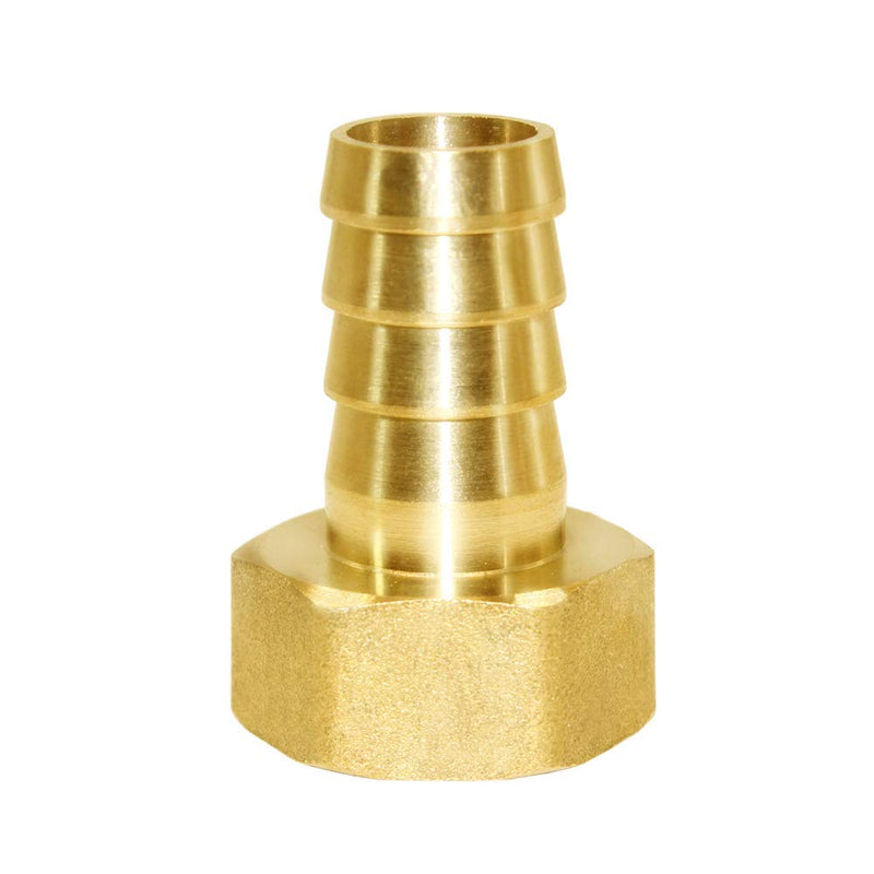 [Australia - AusPower] - Joywayus Straight 3/8" Hose ID x 1/2" NPT Female Brass Barb Fitting Pipe Fitting Adapter 3/8" Bard x 1/2" NPT Female-1pcs 