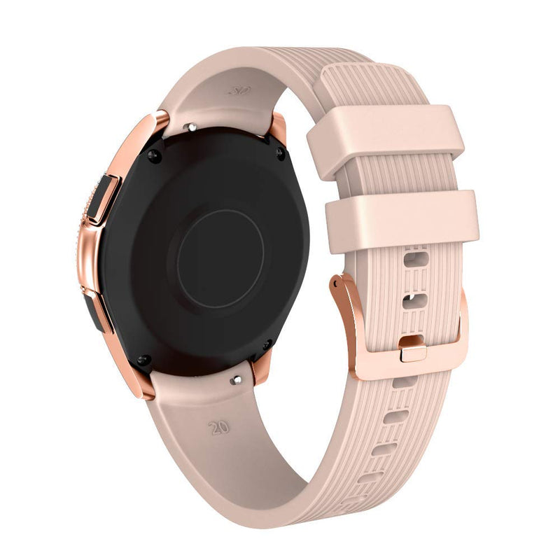 [Australia - AusPower] - NotoCity 42mm Samsung Galaxy Watch band Compatible Silicone Watch Band 20mm Band for Samsung Gear Sport/Garmin Vivoactive 3/Huawei 2 Smartwatch Peach pink Large 