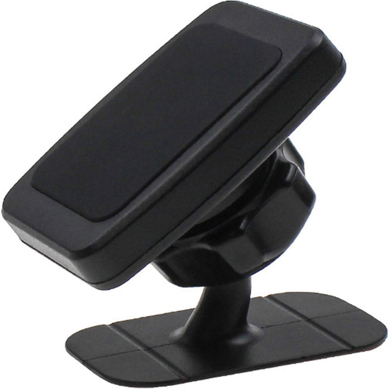 [Australia - AusPower] - SALEX Black Cell Phone Holder for Car Dashboard and Windshield. 360 Degree Rotation Wall Magnetic Mount. Universal Swivel Kit (with 2 Metal Plates) for Men. Compatible with Devices up to 7 Inches. 
