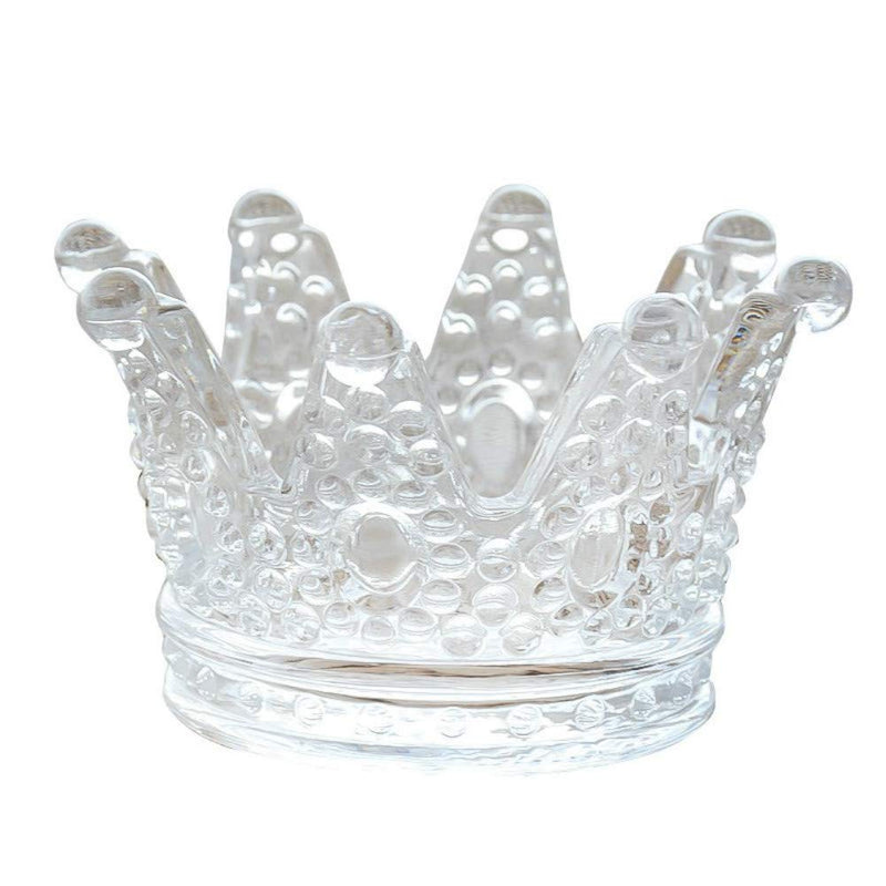 [Australia - AusPower] - ZKKD Glass Crown Ashtray,Creative Desktop Smoking Ash Tray Home Office Decoration (Transparent Crystal Glass) 