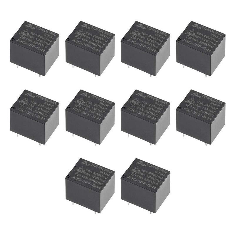 [Australia - AusPower] - uxcell 10 Pcs JQC-3FF-S-H DC 9V Coil SPST 4 Pin PCB Electromagnetic Power Relay 