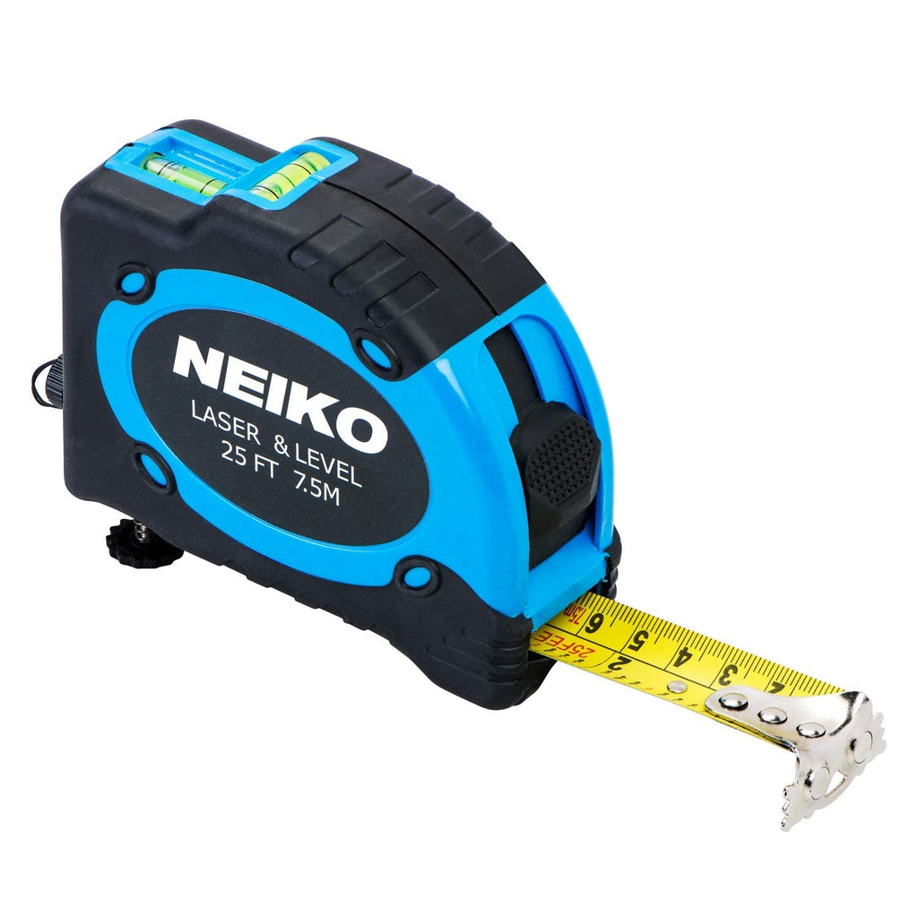 [Australia - AusPower] - Neiko 01601A Multi-Purpose SAE and Metric Measuring Tape with Level and Laser | 25-Feet (7.5 Meters) Maximum Measuring Length 