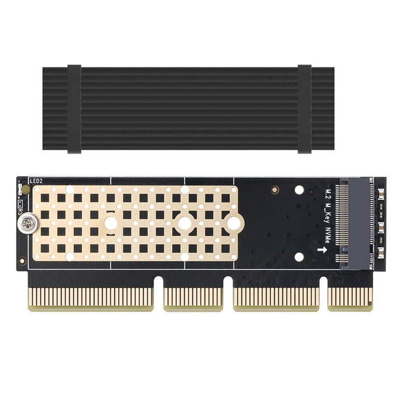 [Australia - AusPower] - NVME Adapter with Heat Sink fo M.2 NVME (M-Key) SSD to PCIE 3.0 X16 Expansion Card 