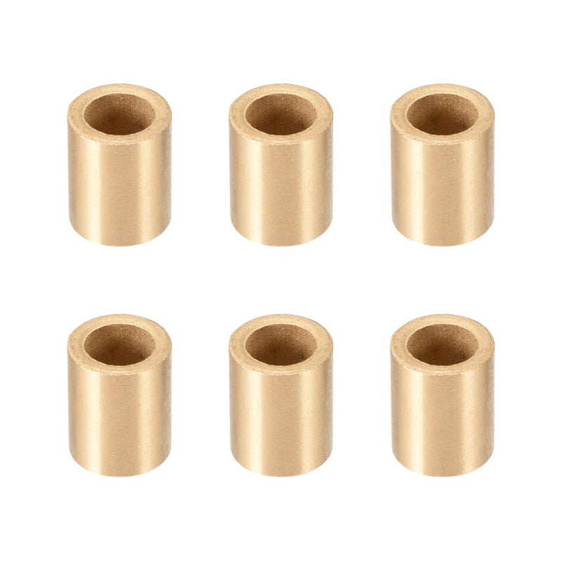 [Australia - AusPower] - uxcell Bearing Sleeve 8mm Bore x 12mm OD x 15mm Length Self-Lubricating Sintered Bronze Bushings 6pcs 8x12x15mm 