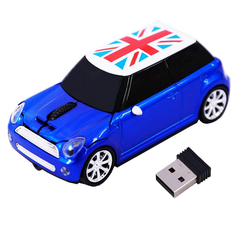 [Australia - AusPower] - Jinfili Cool Style Car Wireless Mouse Ergonomic USB Gaming Mice for Desktop Laptop PC Notebook Blue1 