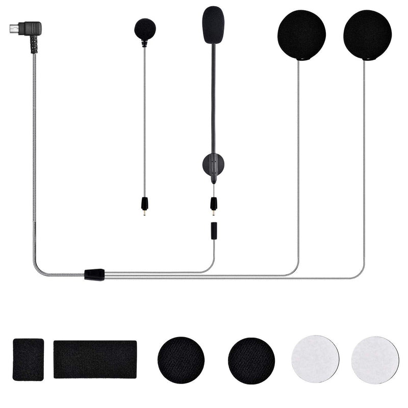 [Australia - AusPower] - M1S/M1S Pro Motorcycles Bluetooth Intercom Headset Communication System Accessories Kit (Hard Microphone and Soft Microphone) 