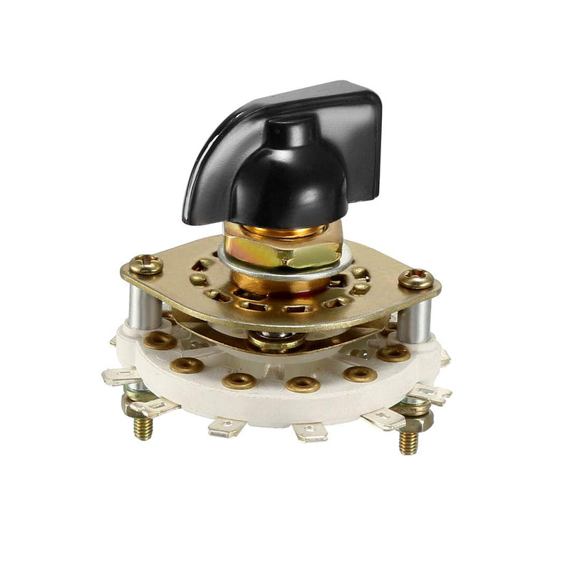 [Australia - AusPower] - uxcell 3P3T 3 Pole 3 Position 1-Deck Band Channel Rotary Switch Selector with Knob 