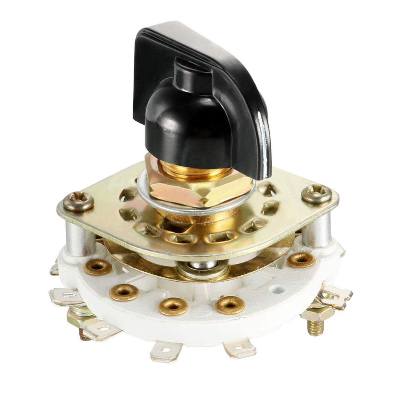 [Australia - AusPower] - uxcell 2P4T 2 Pole 4 Position Selectable 1 Deck Band Channel Rotary Switch Selector with Knob 