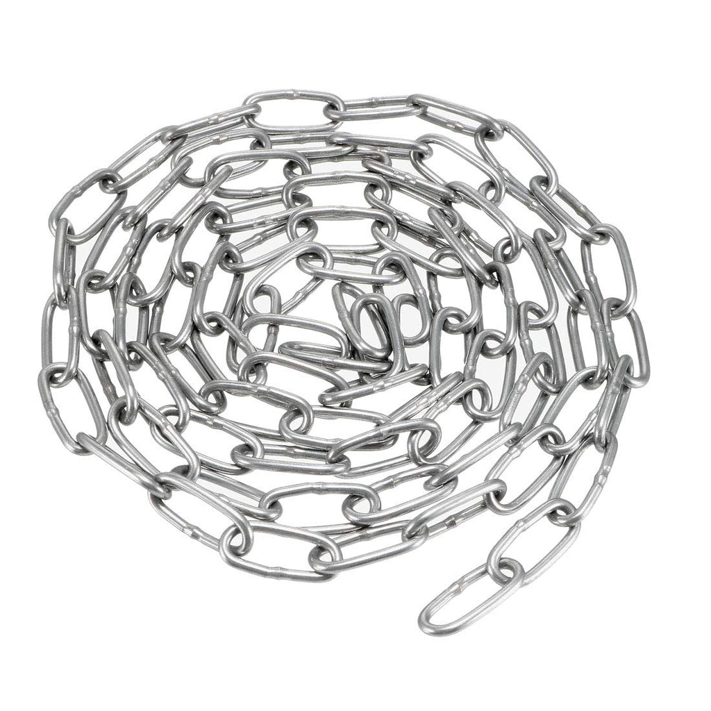 [Australia - AusPower] - uxcell Stainless Steel 304 Hardened Proof Coil Chain 1m Length 1.5mm Thickness Zinc Plated 1 Meters 