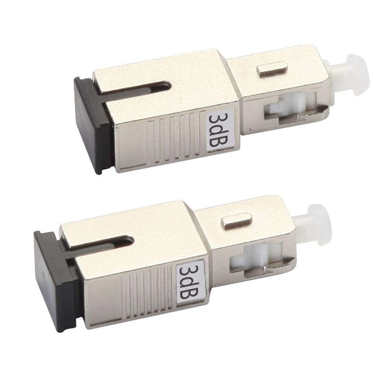 [Australia - AusPower] - SC/UPC Fiber Optic Attenuator 3dB, 2 Pack，in-Line Attenuator, Male/Female, Single-Mode Fixed, dB Options: 3dB, 5dB, 7dB, 10dB 3dB/SC 2 pcs 