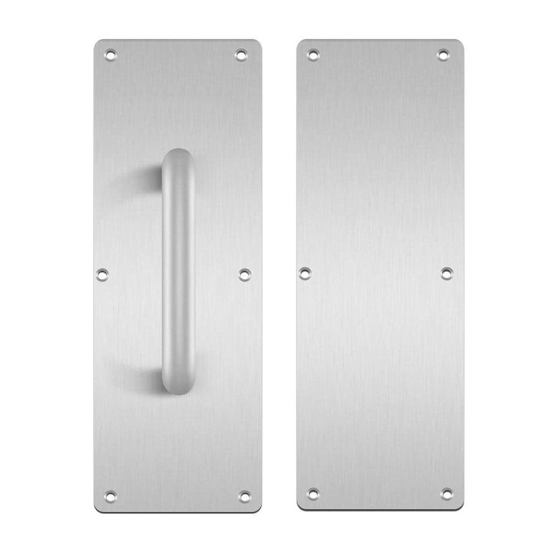 [Australia - AusPower] - Aybloom 304 Stainless Steel Door Handle, Pull and Push Plate Door Handle with Screws, 1 Set (3.94Inch Width x 11.81Inch Height x 0.04Inch Thick) 