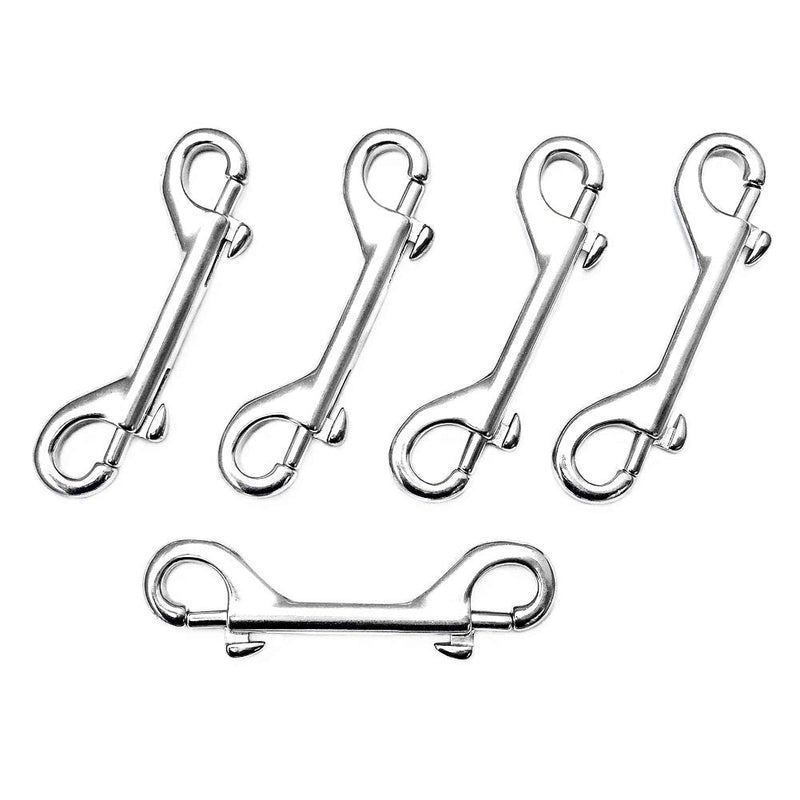 [Australia - AusPower] - Long Buy Stainless Steel 316 Marine Grade Double End Bolt, Double Ended Snap Hook, Snap Bolt Trigger Chain Clip, 3",3-1/2", 4", 4-1/2", Pack of 3/5 5Pcs 4"(100mm) 