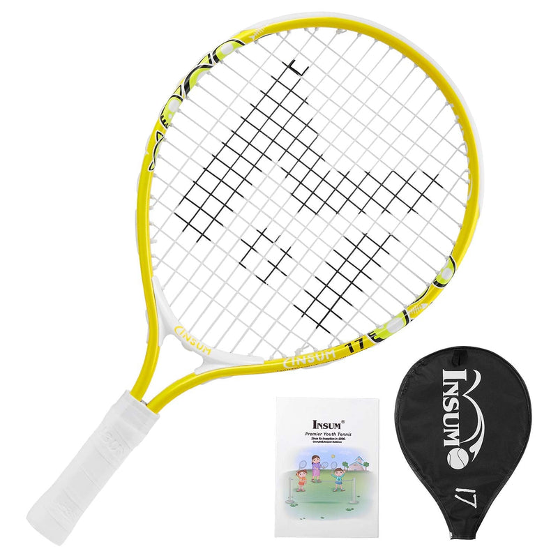 [Australia - AusPower] - Kids Tennis Racket Starter Kit for Kids Age 4 and Under with Shoulder Strap Bag Mini Tennis Racket Toddler Tennis Raquet 17 Inch 