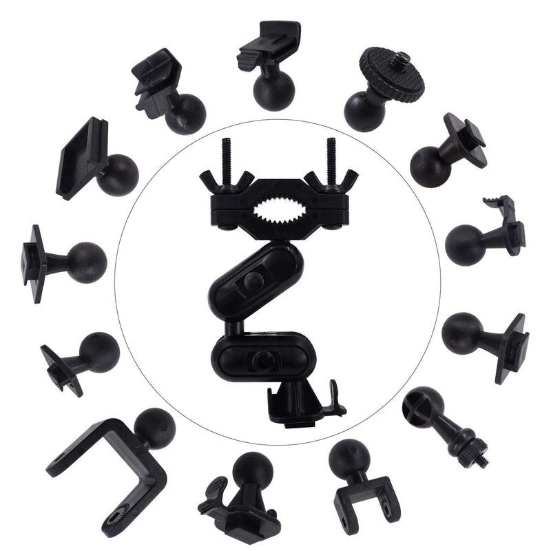 [Australia - AusPower] - iSaddle Dash Cam Mirror Mount Holder - Professional Rearview Mirror Dash Cam Mount Holder with Various Joints fits 99% On-Dash Mounted Cameras Dash Cam Rearview Mirror Mounting Kit 