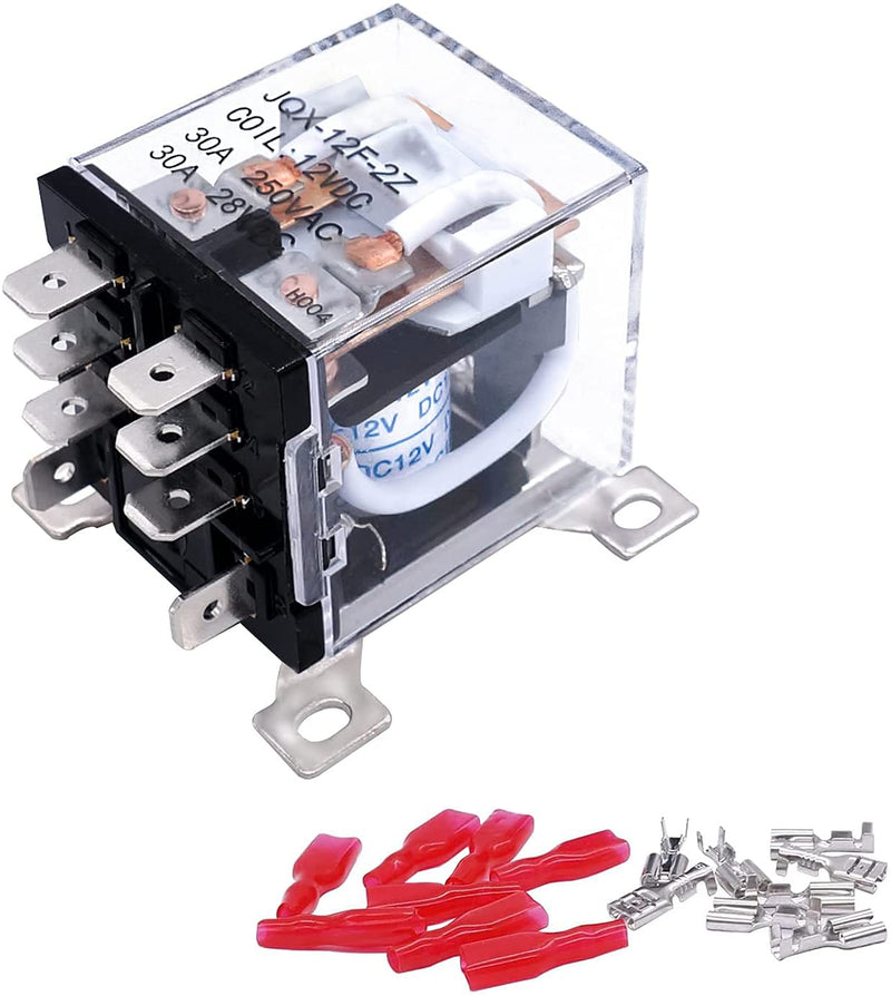 [Australia - AusPower] - Taiss/JQX-12F 2Z DC 12V Coil 8 Pin 30A DPDT 2NO 2NC Electromagnetic Relay General Purpose Power Relay for Remote Control, Automatic Control System JQX-12F/2Z DC12V 