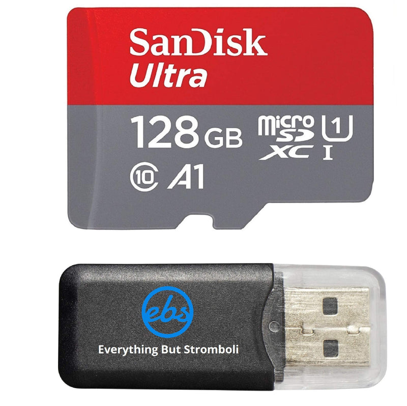 [Australia - AusPower] - SanDisk 128GB Ultra Micro SDXC Memory Card Bundle Works with Samsung Galaxy A6, A6+, A8, A8 Star Phone UHS-I Class 10 (SDSQUAR-128G-GN6MN) Plus Everything But Stromboli (TM) Card Reader Class 10 128GB 