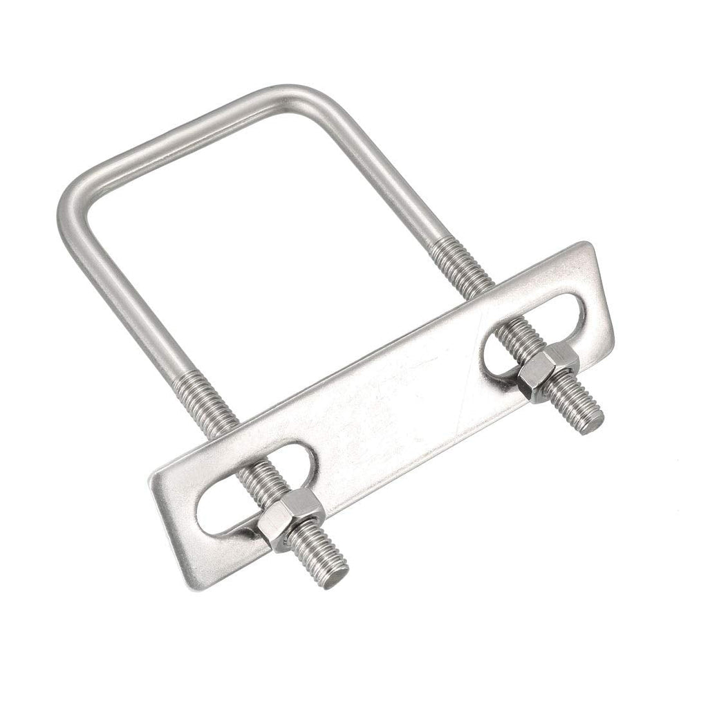 [Australia - AusPower] - uxcell Square U-Bolts M6 D x 1-3/4" W x 3-3/8" L 304 Stainless Steel with Nuts Frame 