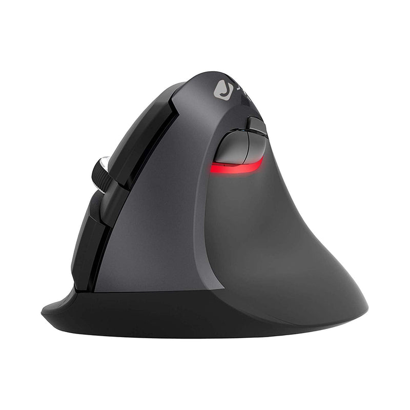 [Australia - AusPower] - J-Tech Digital Wireless Ergonomic Vertical Mouse for Small Hands with USB Nano Transceiver, AA Battery, 3 DPI, Compatible with Mac and PC, Black [V628M-2.4G] Right-handed Black 