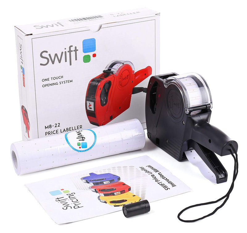 [Australia - AusPower] - Swift Price Gun Kit with 5000 Labels and Spare Ink M8-22 Black 