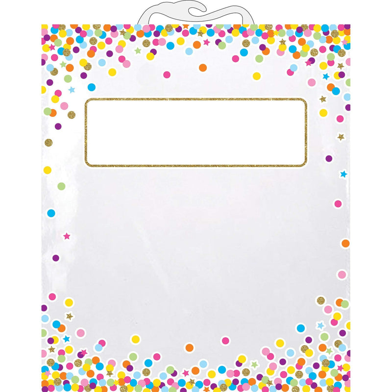 [Australia - AusPower] - Ashley Productions ASH10560 Hanging Confetti Pattern Storage/Book Bag, Polyethylene (PE), 10.5" x 12.5" 1 